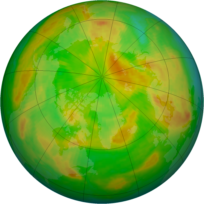 Arctic ozone map for 04 June 2001